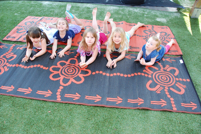 Meeting the National Quality Standards by using recycled plastic Aboriginal mats
